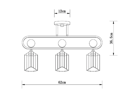 Потолочная люстра Arte Lamp GLAMORE A5076PL-3BK
